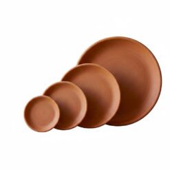 Piatto Tondo Liscio Semilavorato Terracotta da Decorare - Varie misure