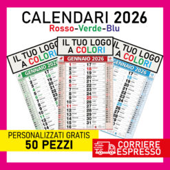 50 Calendari Olandesi 2026 Personalizzati Rosso Blu Verde Stampa a Colori HD