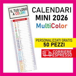 50 Calendari Olandesi MINI 2026 Personalizzati Rosso Blu Verde Stampa a Colori HD