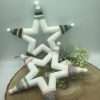 Stock 6 Stelle di Natale Bianche con Glitter