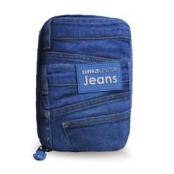 Astuccio One Time Accessoriato Tinta Unita Jeans - Kartoflak