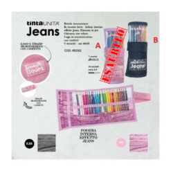 Rotolo 24 Pastelli in Tessuto Lurex Tinta Unita Jeans