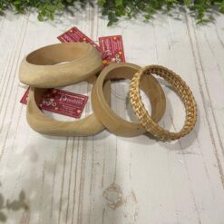 STOCK 4 PZ Bracciale in Legno da Decorare 3 Misure - Hobbistica, Fai Da Te