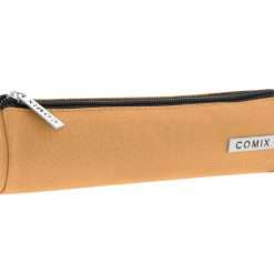 Astuccio Tombolino Comix Geometric Giallo Fluo - Portapenne Zip Per Scuola E Ufficio
