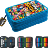 Astuccio 3 Zip Stumble Guys Tinta Unita Azzurro