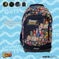 Trolley Dream Cross Stumble Guys Nero Tinta Unita