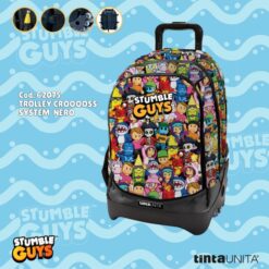 Trolley Dream Cross Stumble Guys Nero Tinta Unita