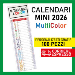 100 Calendari Calendario Olandese MINI 2026 Personalizzati Stampa a Colori HD
