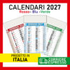1 Calendario 2027 Olandese Rosso Blu Verde Numeri Grandi Cucina Regalo Note