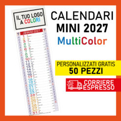 50 Calendari 2027 Olandesi MINI Personalizzati Rosso Blu Verde Stampa a Colori HD