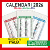 100 Calendari Olandesi 2026 Personalizzati Rosso Blu Verde Stampa a Colori HD