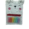 Quaderno Peluche con Faccina Orsetto + 6 Mini Evidenziatori