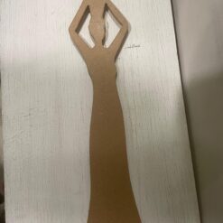 STOCK 3 PZ Sagoma Donna Africana MDF Fai da Te Decoupage