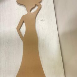 STOCK 3 PZ Sagoma Donna Africana MDF Fai da Te Decoupage
