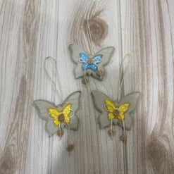 Stock 4pz Addobbo Farfalla in Legno