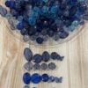 Mix di Perle Trasparenti Sfaccettate – Toni Blu e Azzurro