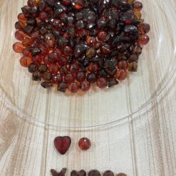 Mix di Perle Sfaccettate Trasparenti – Toni Ambra e Borgogna