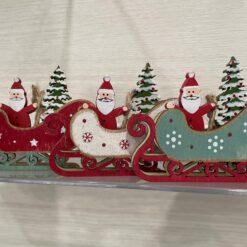 Set 3 Pezzi Appendino Slitta con Babbo Natale - Decorazioni di Natale