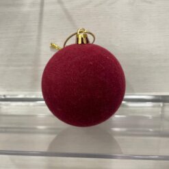Set 16 Pezzi Addobbo Pallina Velluto Bordeaux
