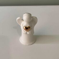 Bomboniera Battesimo Comunione Angelo Plissè in Porcellana h6 - Cupido&Co.