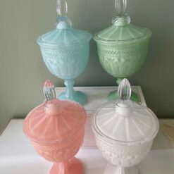 Bomboniera Comunione Matrimonio Potiche in Vetro con Piedistallo - Cupido&Co.