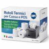50 Rotoli Termici 80 mm x 80 m (Anima 12 mm) BPA Free Omologati per Cassa Fiscale e Stampante Termica
