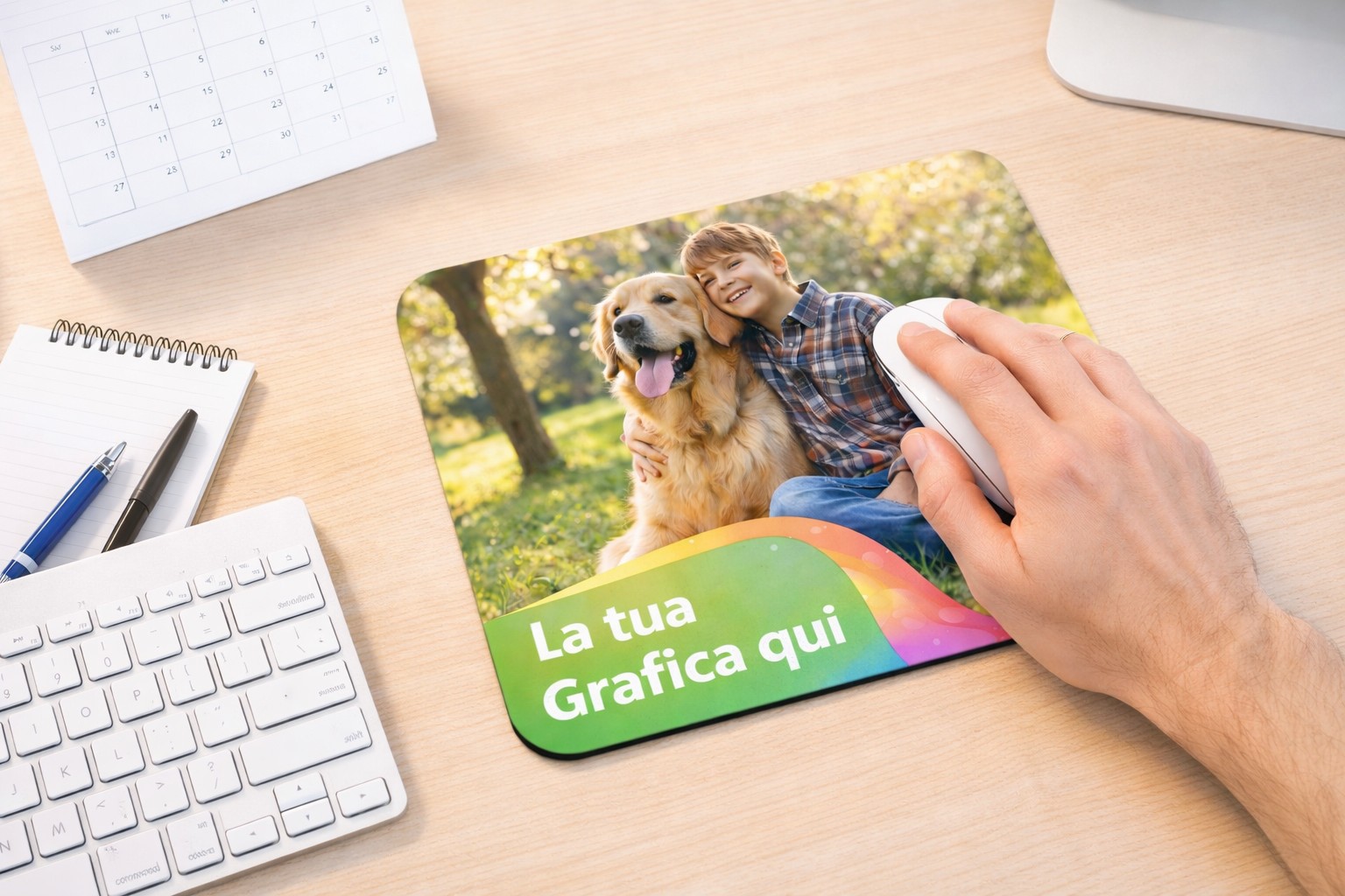 Tappetino Mouse personalizzato personalizzabile con foto logo per scrivania