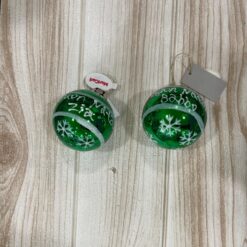 Stock 3 pz Pallina in Vetro con Scritta - Decorazioni di Natale