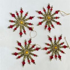 Stock 6pz Decorazioni Natalizie a Forma di Fiocco di Neve