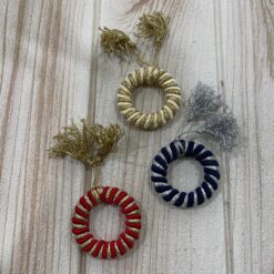 Stock 6pz Anelli decorativi con nappina – Set decorazioni festive