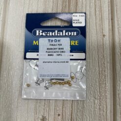 Finali per Memory Wire Beadalon 3mm- Placcato Oro