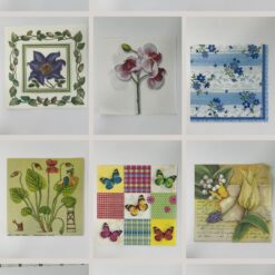 Set 24pz tovaglioli per decoupage – Fiori, Farfalle e Piante