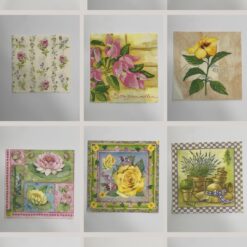 Set 24pz tovaglioli per decoupage – Fiori e Piante