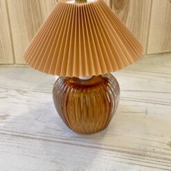 Lampada con Paralume Plissettato Ambra Trasparente - Yvonne Gontier