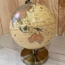 Mappamondo Decorativo con Piedistallo Dorato Ø 10
