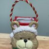 Cestino decorativo natalizio a forma di orsetto