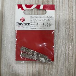 Pinza per Capelli con Piastrina Forata - Rayher
