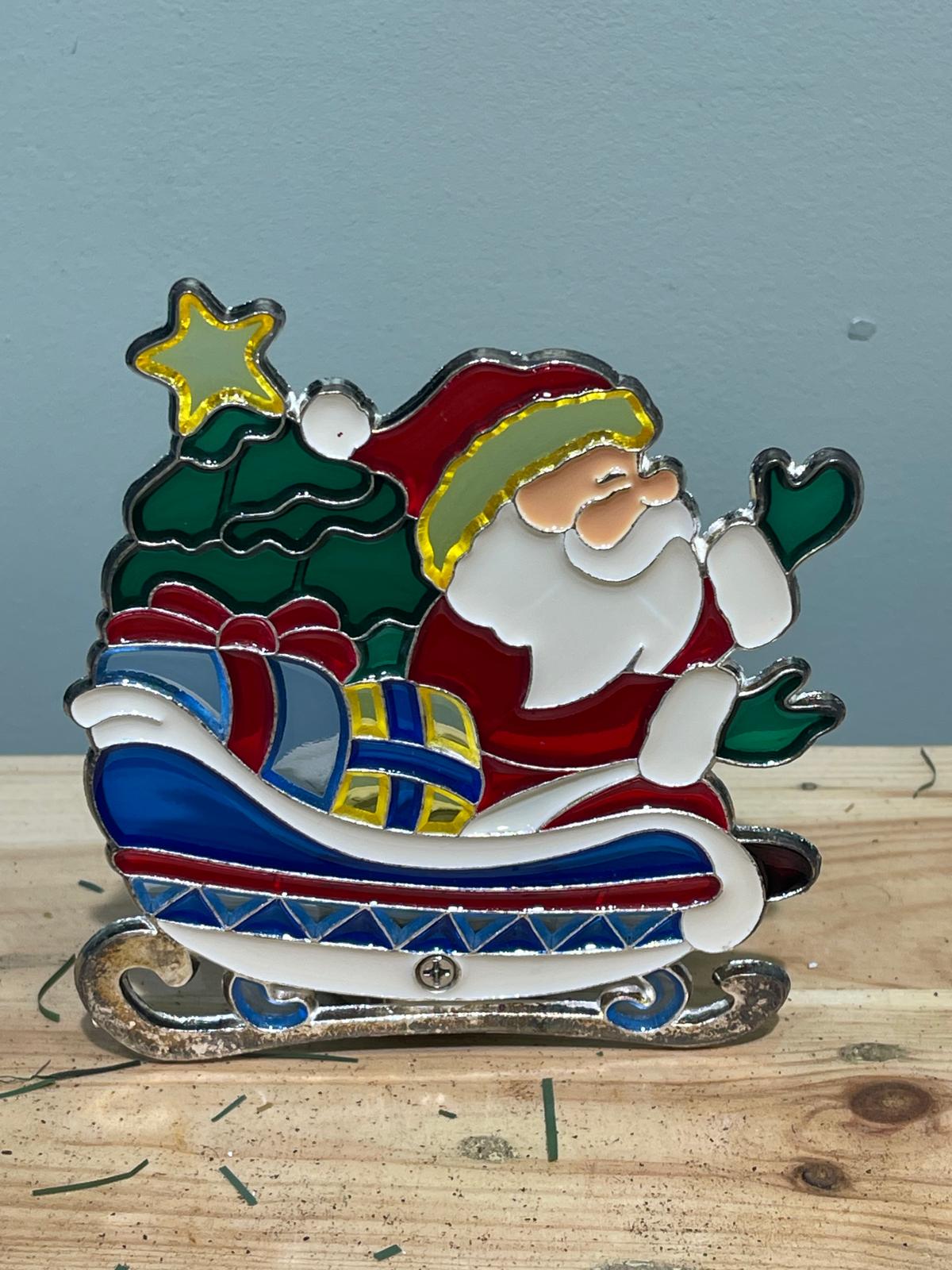 portacandela-vetro-babbo natale