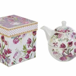 Bomboniera Matrimonio Set Teiera con Tazza in Porcellana – Linea Bouquet di Charme, Le Stelle