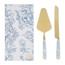 Bomboniera Matrimonio Set Taglia Torta 2 Pezzi con Decoro Celeste – Le Stelle