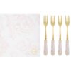 Bomboniera Matrimonio Set 6 Forchettine con Decoro Rosa – Le Stelle
