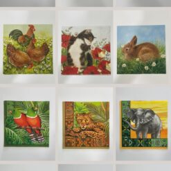Set 24pz tovaglioli per decoupage – Tema Animali