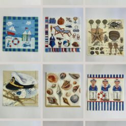 Set 24 pz tovaglioli per decoupage - Tema Mare