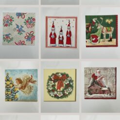 Set 24 pz Tovaglioli Natalizi per Decoupage