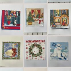 Set 24 pz Tovaglioli Natalizi per Decoupage