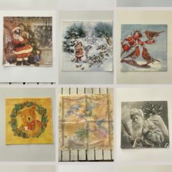 Set 24 pz Tovaglioli Natalizi per Decoupage