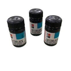 Stock 3 pz Marabu DecorLack Lacca Lucida Nero 50ml