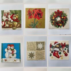 Set 24 pz Tovaglioli Natalizi per Decoupage