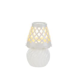 Bomboniera Matrimonio Lampada Intrecciata in Porcellana Bianca h 13,5 cm – Le Stelle