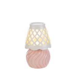 Bomboniera Matrimonio Lampada Intrecciata in Porcellana Rosa h 13,5 cm – Le Stelle